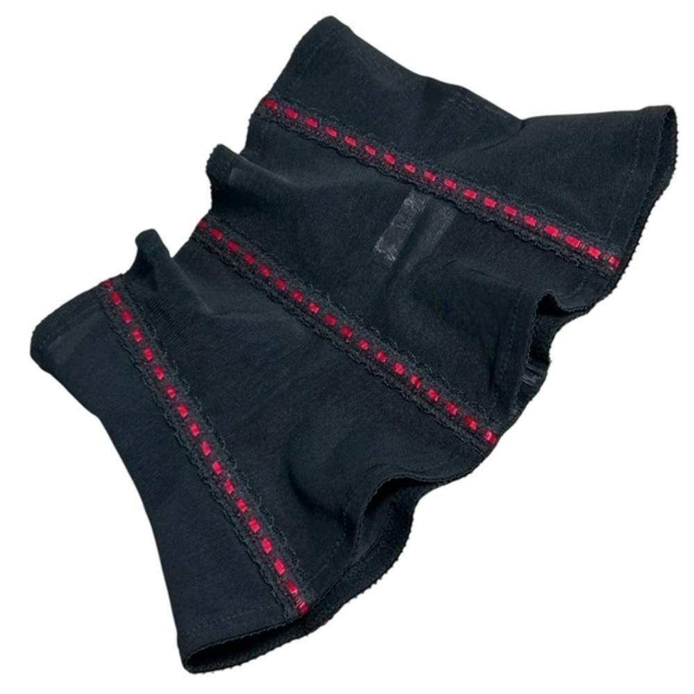 Lady Marlene Gothcore Sexy Black Corset + Red Detailing, Size M